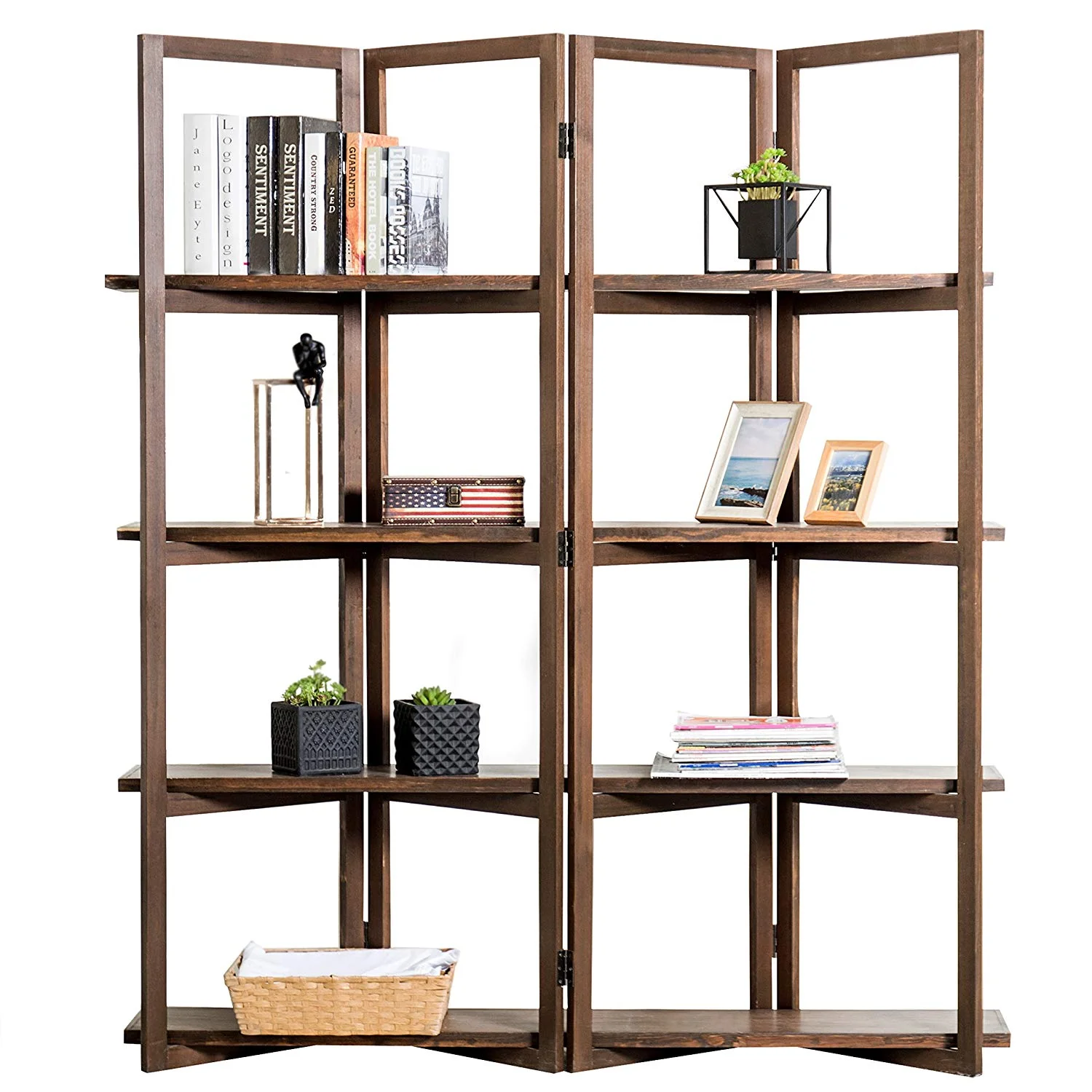 Mygift Open Bookcase Room Divider Mygift Open Bookcase Room Divider