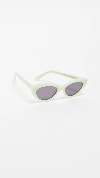 Illesteva White Pamela Cat Eye Sunglasses w/ brown gradient lens. Made in Italy. Illesteva Pamela Sunglasses | Shopbop main image 4
