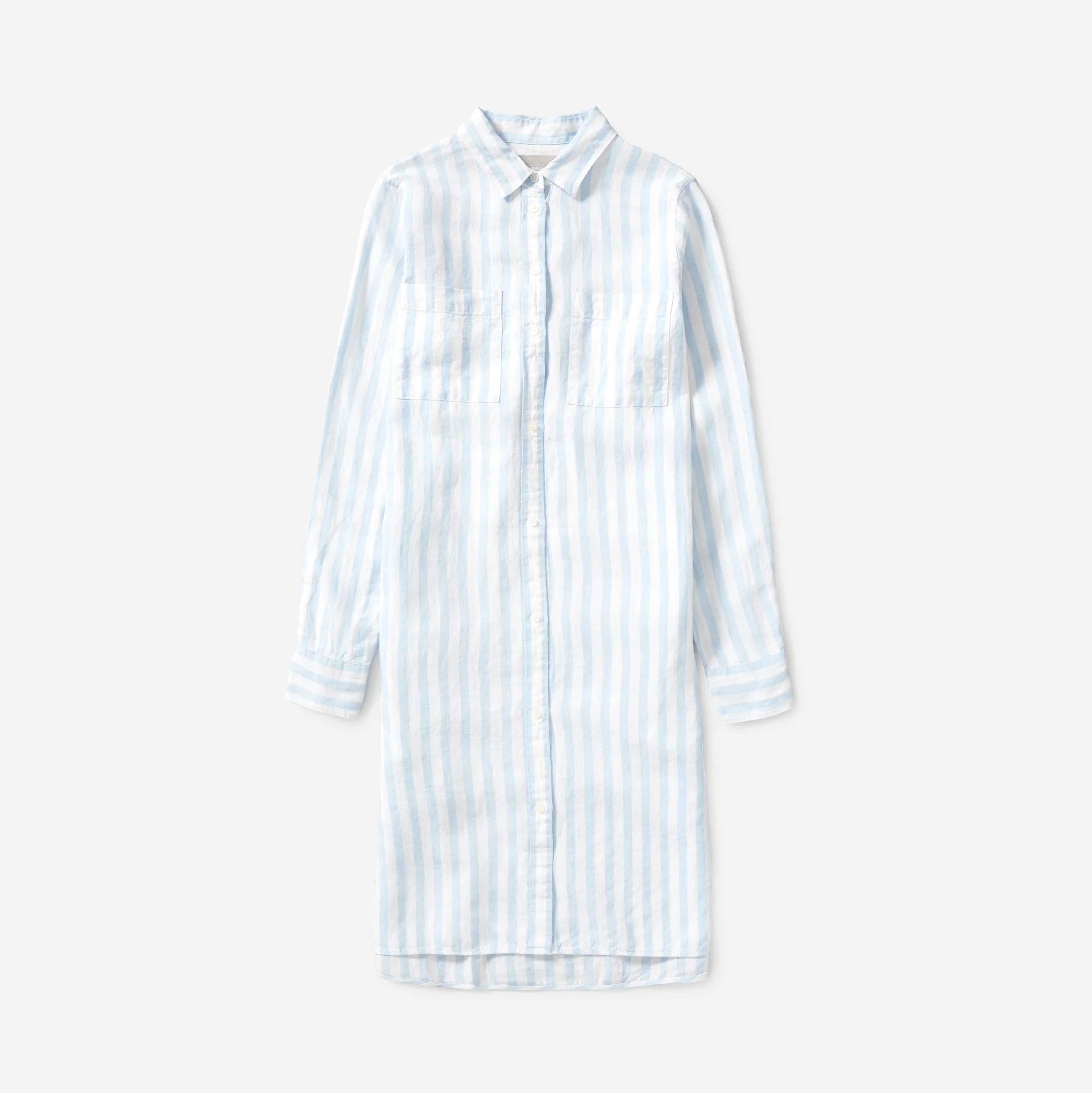 chinese dress ladies The Linen Eyelet Shirtdress