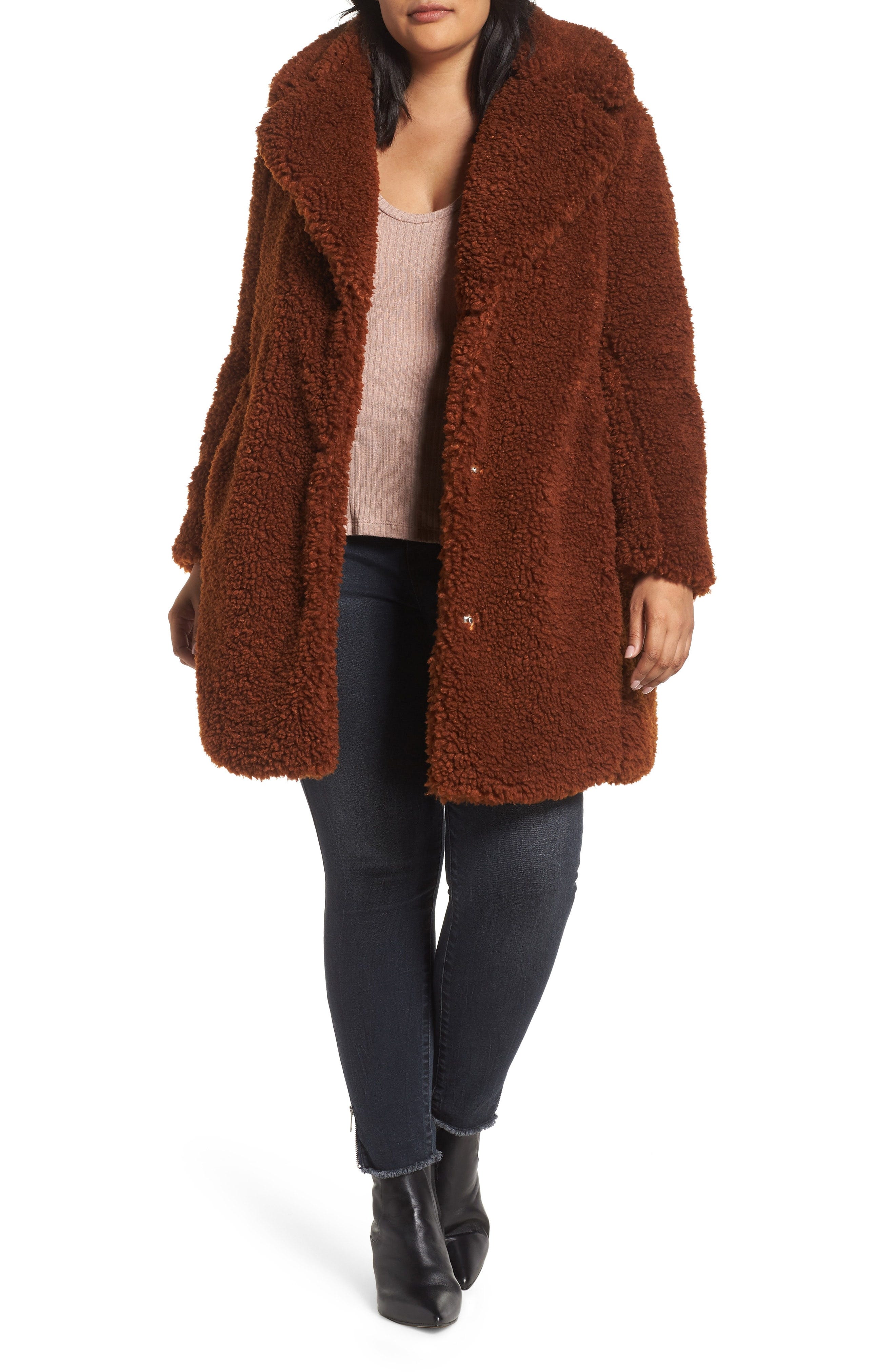 kensie shearling coat