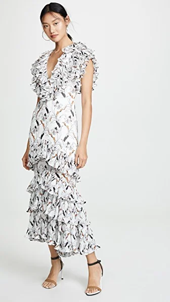 acler white pleated dress Acler Wonastow Pleated Maxi Dress With Belt