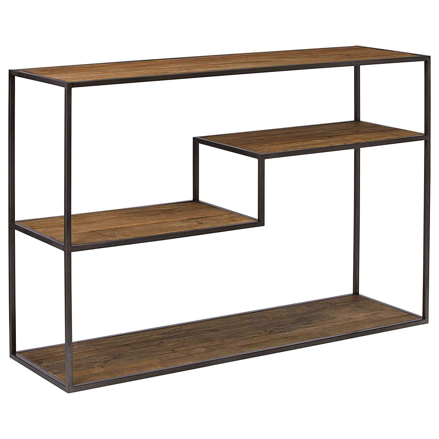Rivet + MidCentury Modern Wood & Metal Bookcase