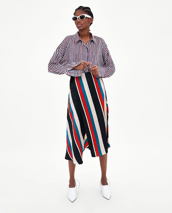 Zara + Midi Skirt with Side Slit