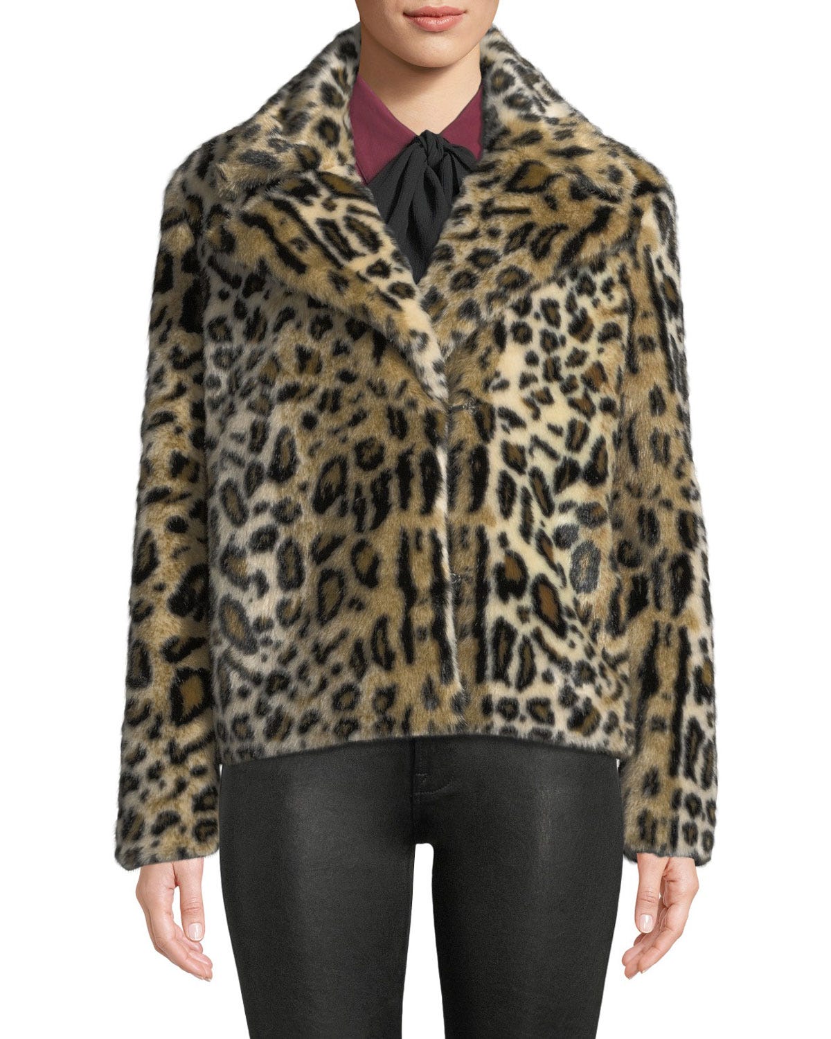 Frame + Faux-Fur Cheetah-Print Jacket