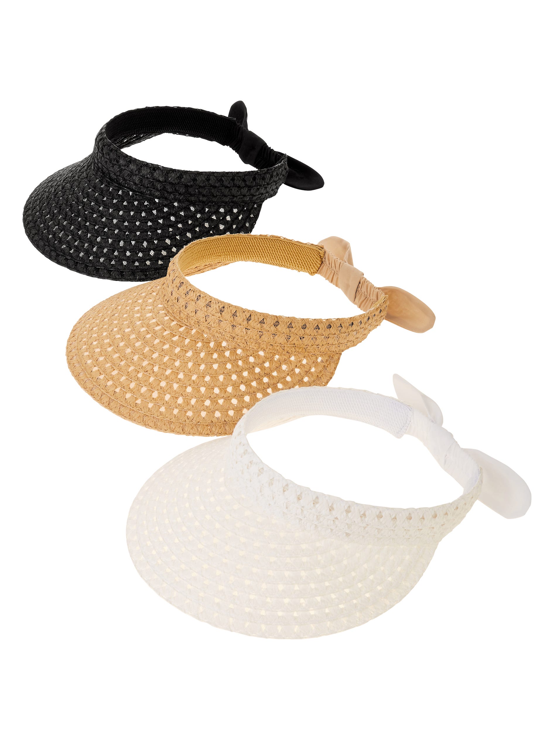 Time and Tru + Women’s Straw Visor 3Pack
