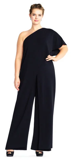 flutter one shoulder jumpsuit