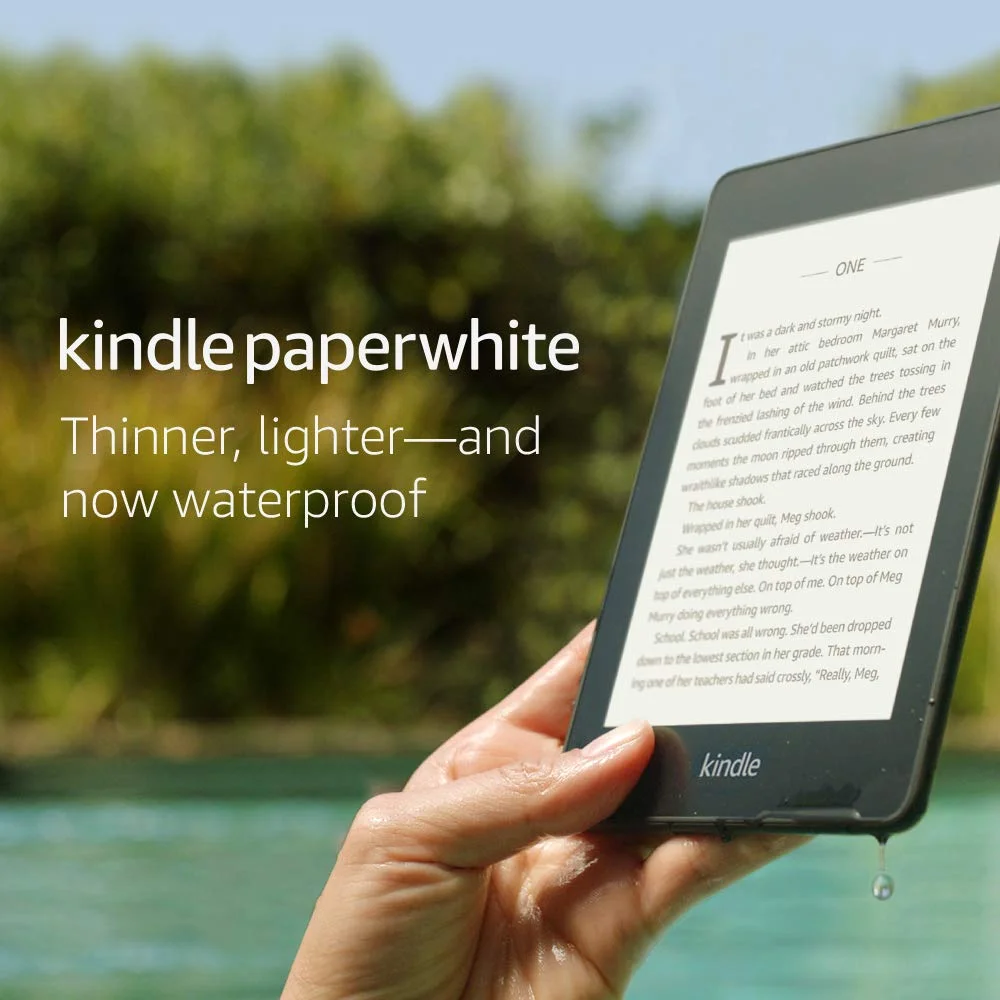 Kindle + Paperwhite 8GB Storage – Waterproof