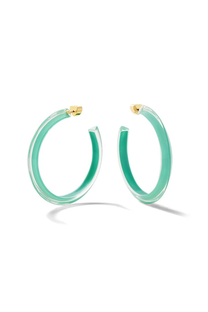 Clear Lucite Plastic Hoop Earrings For Summer 2018
