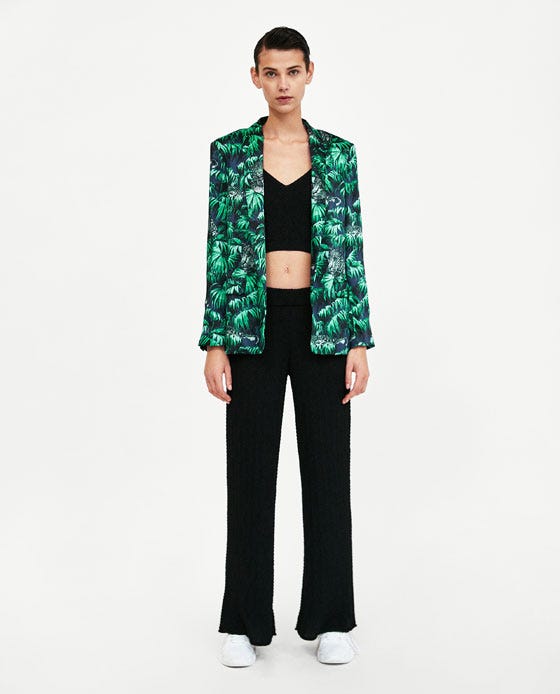 Zara + JUNGLE PRINT BLAZER