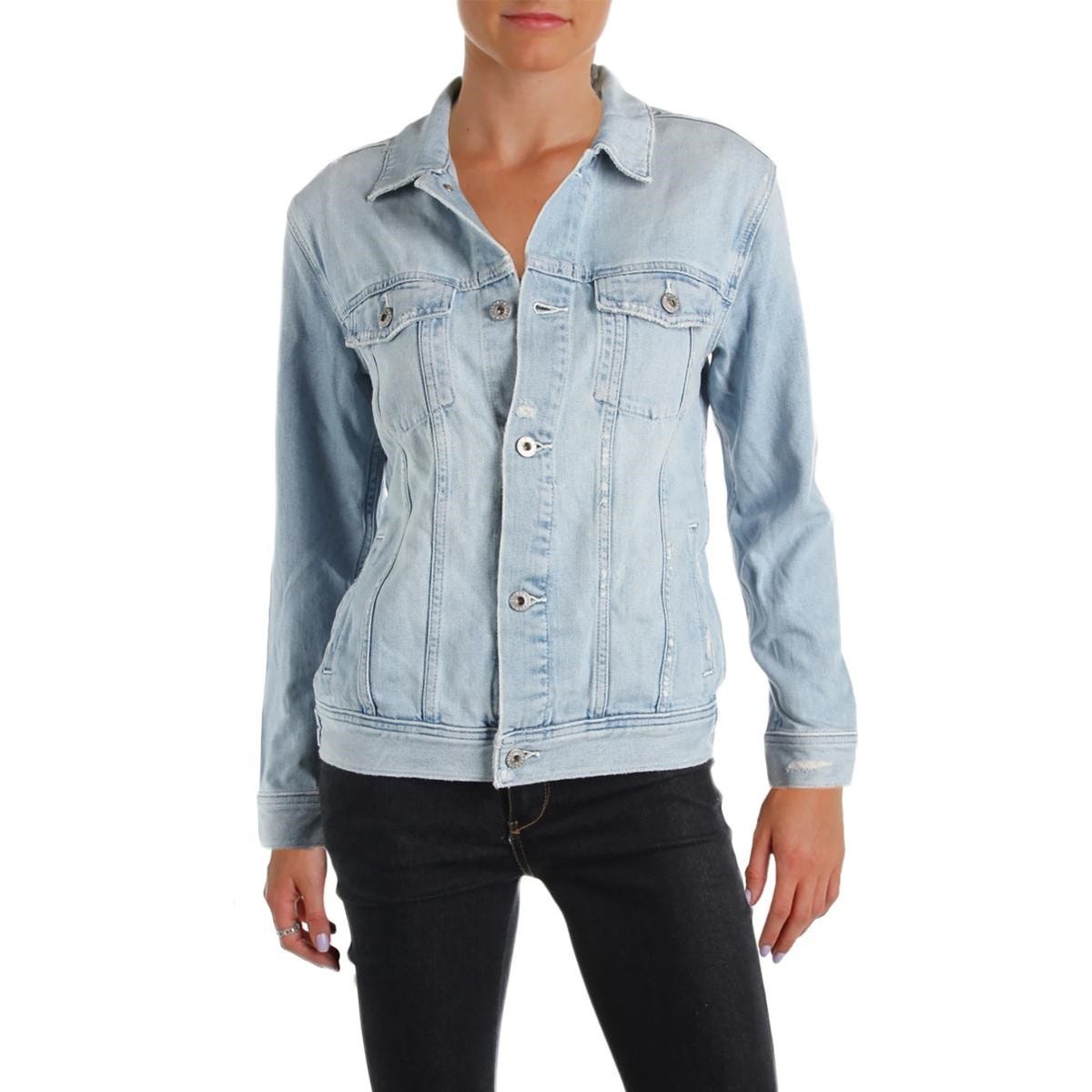 Nancy Distressed Light Wash Jean Jacket