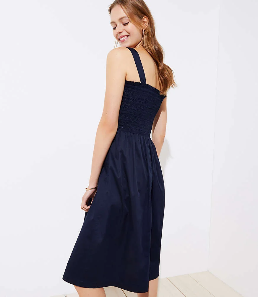 sachin and babi light blue dress LOFT + Smocked Strappy Dress