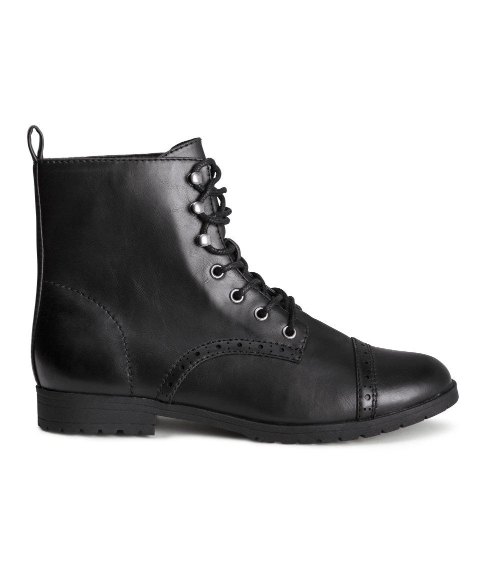H&M + LaceUp Boots
