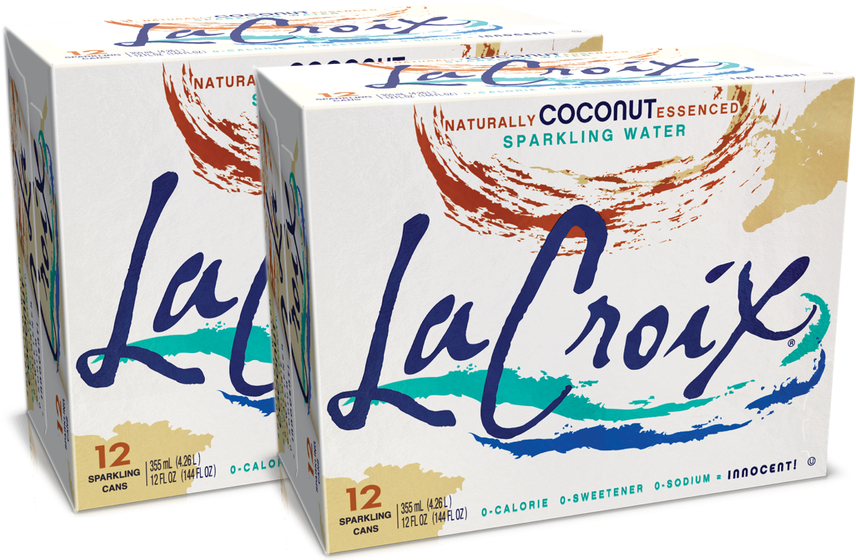 La Croix + Sparkling Water Coconut, 12 Fl Oz, 24 Ct (Pack of 2)