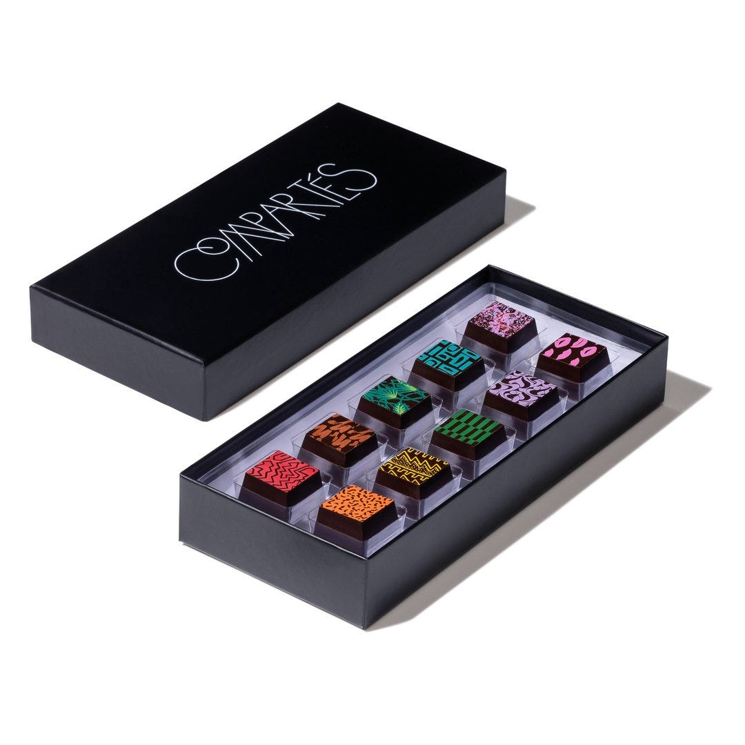 Compartes + Gourmet Chocolate Truffles 10 piece Luxury Chocolates Gift Box