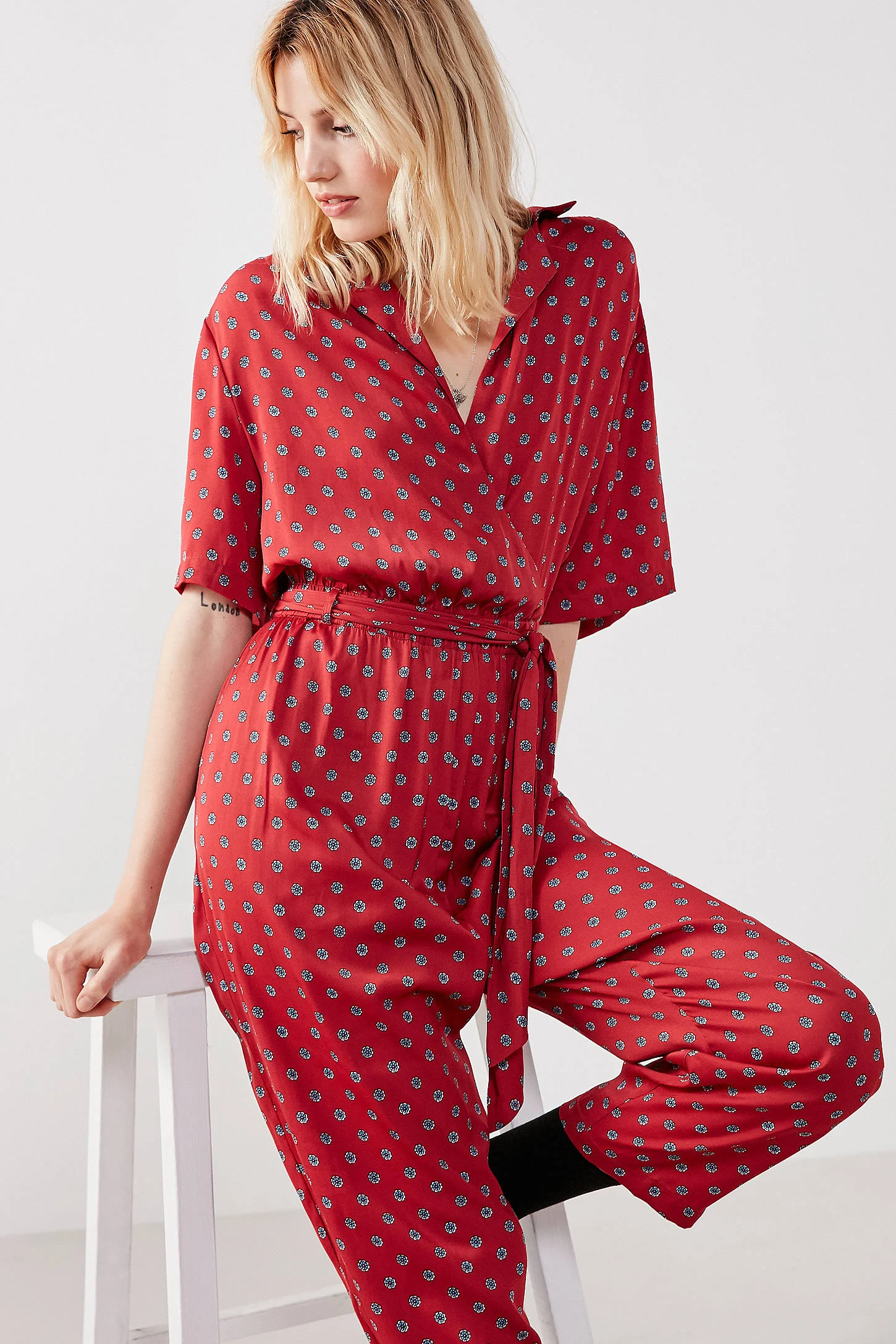 red jumpsuit urban outfitters