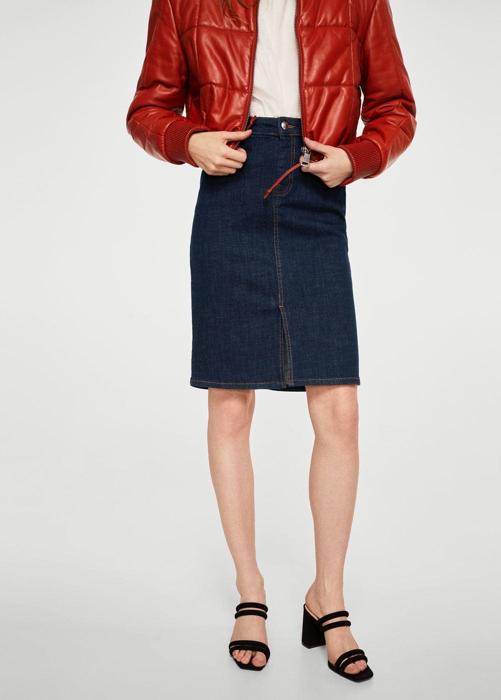 Mango + Dark Denim Skirt