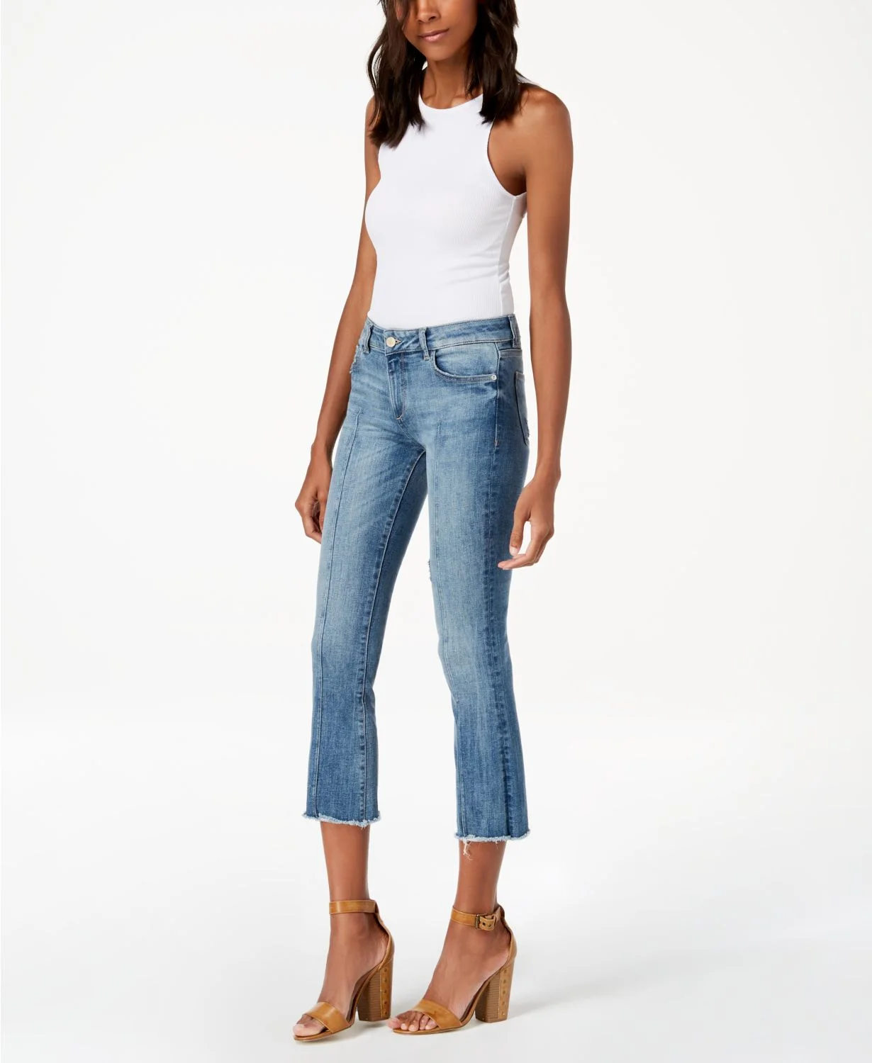 DL1961 Women's Lara Instasculpt Cropped Flare Jeans - 70s Inspired High-Waisted Jean