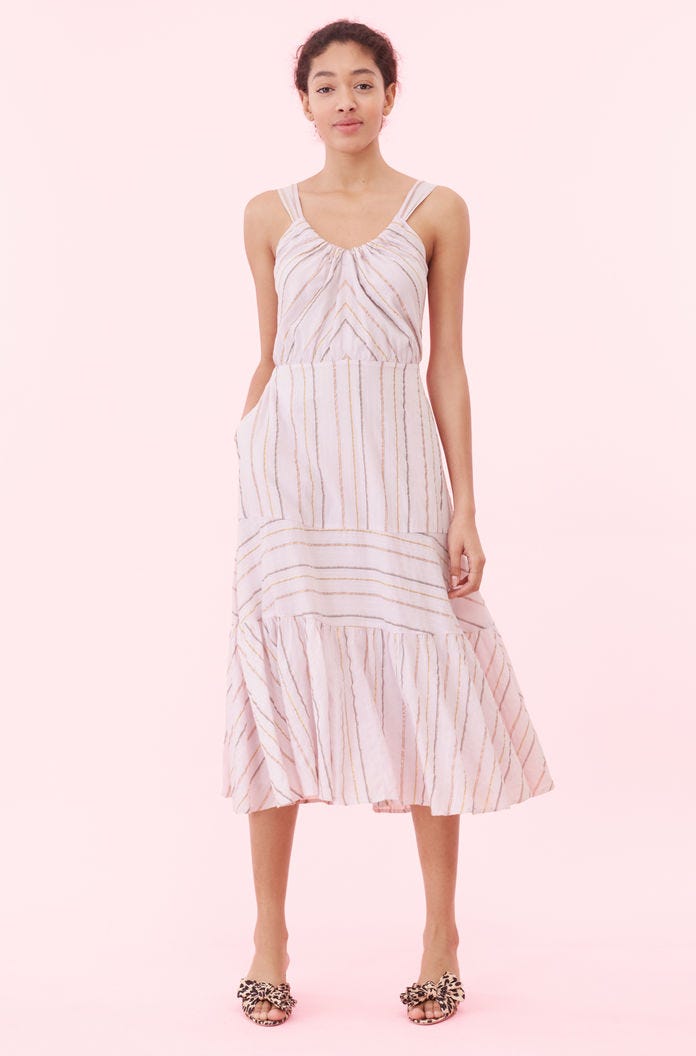 white christmas dresses Rebecca Taylor Women's Gabrielle Denim Midi-Dress - Deep Sea Wash