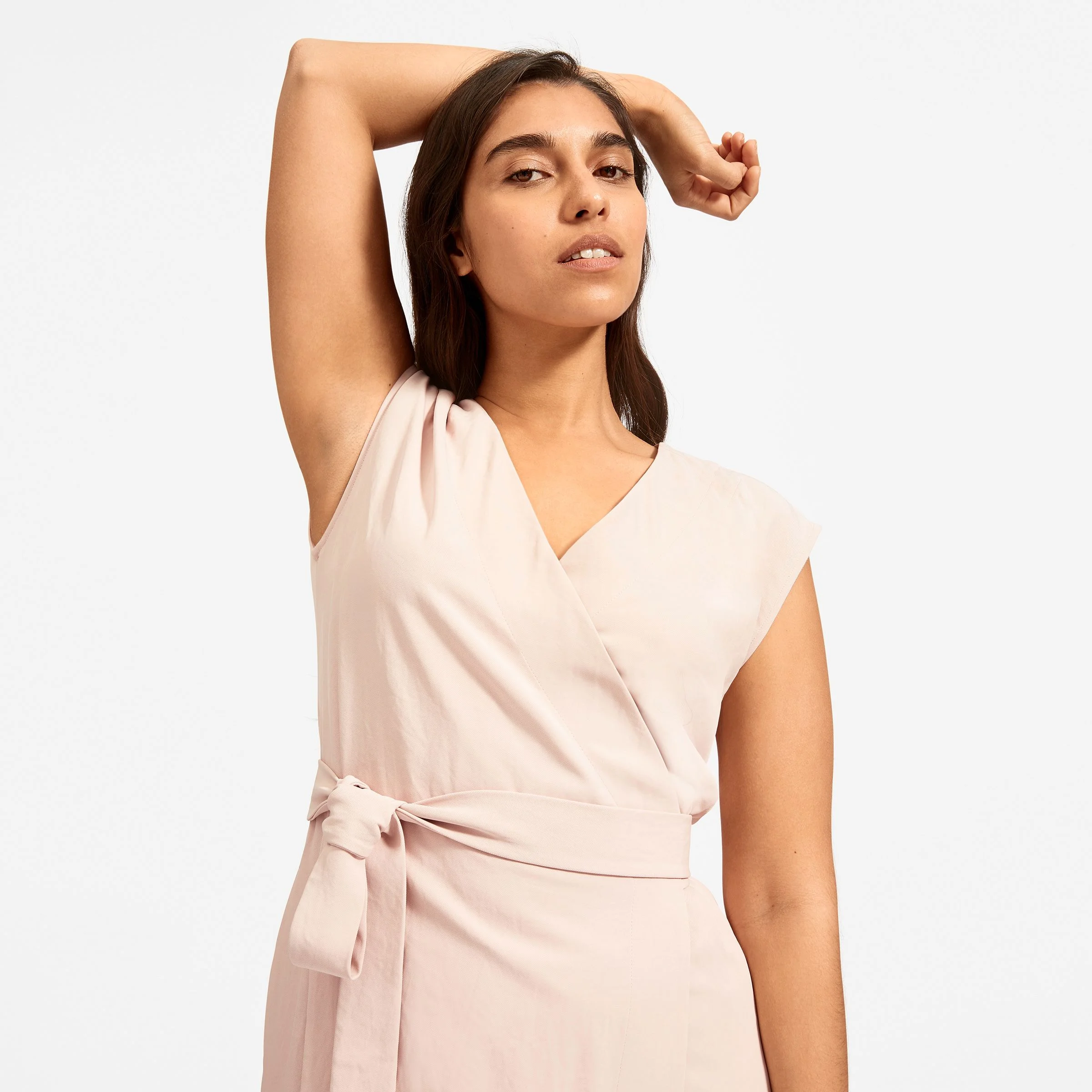 the japanese goweave short sleeve wrap dress Everlane The Japanese GoWeave Wrap Dress, NWT, Black, Multiple Sizes