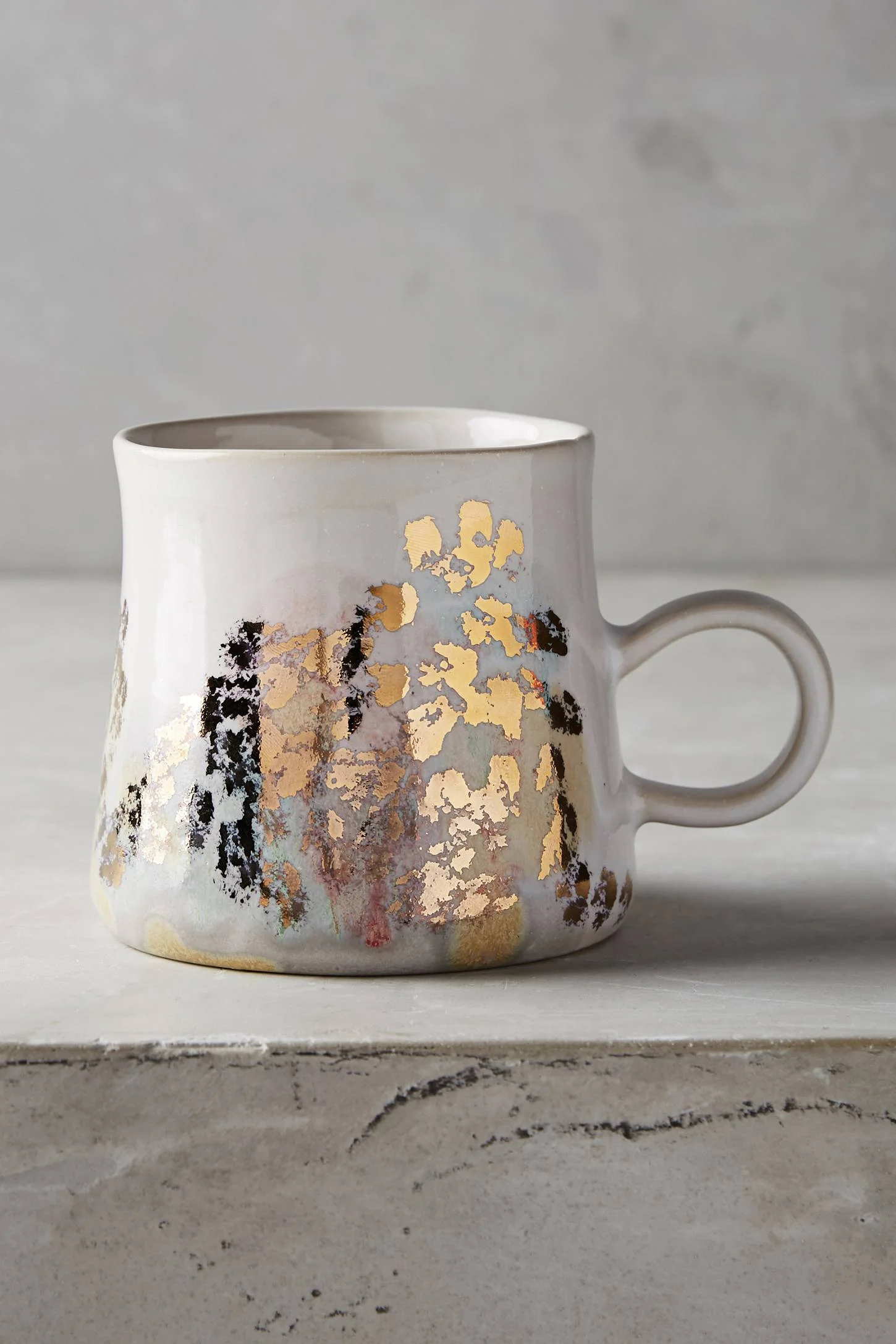 Anthropologie + Gold Accent Mug, image size:1450x2175