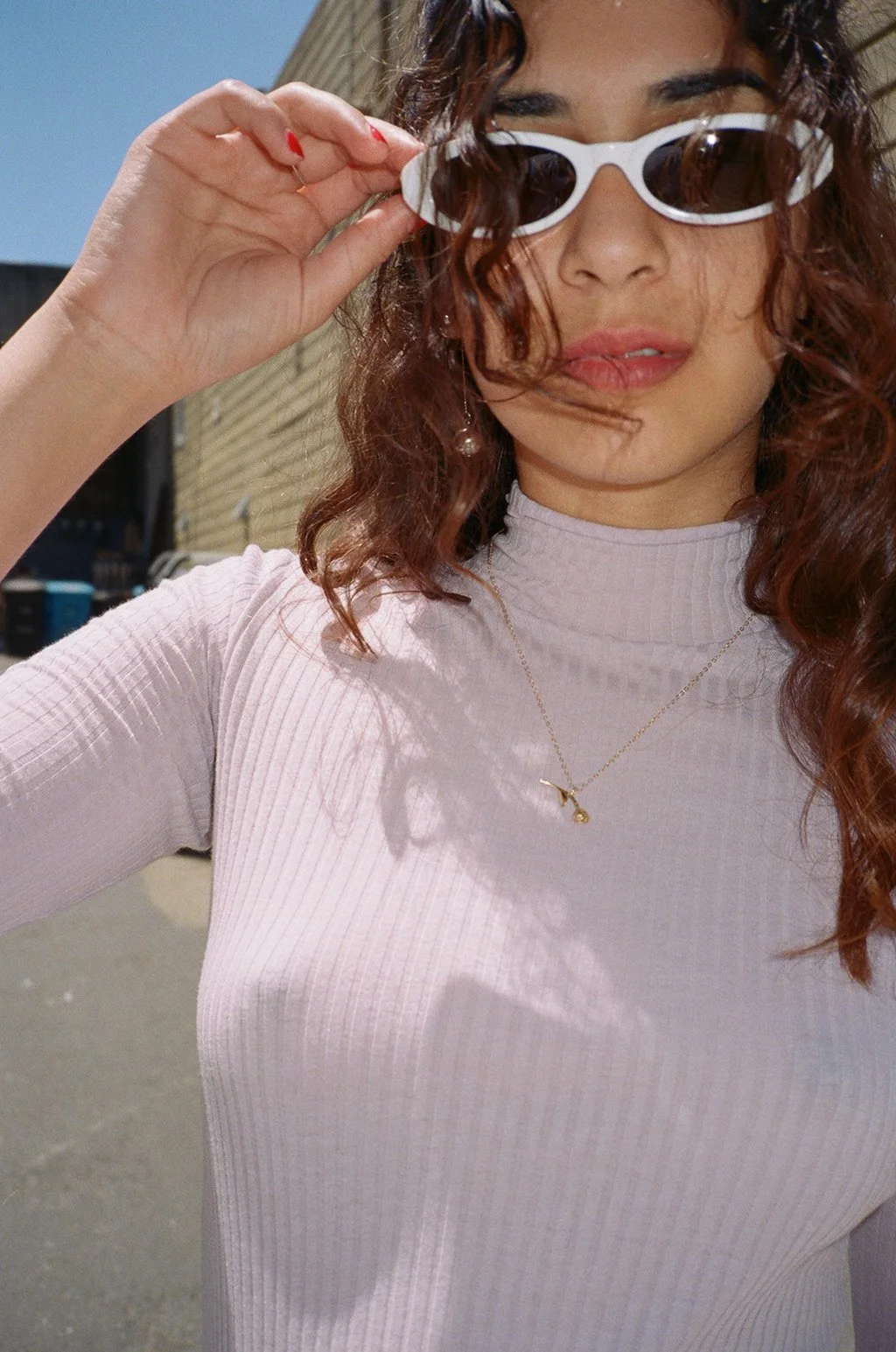 NEW mini sunglasses Joel Ighe x CHIMI White Joel Ighe x CHIMI Small White Oval Sunglasses w/ Dust Bag  main image 4