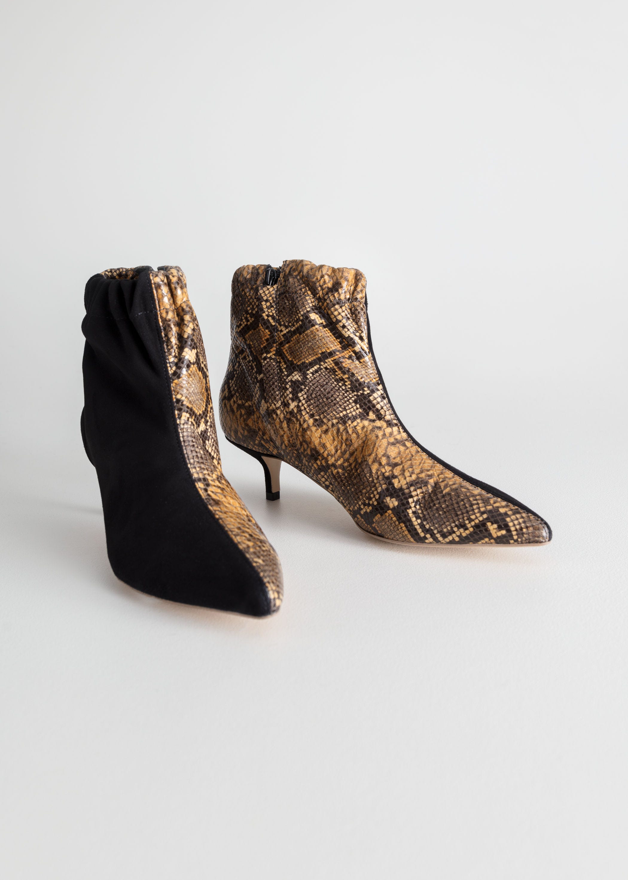 & Other Stories + Gathered Kitten Heel Boots