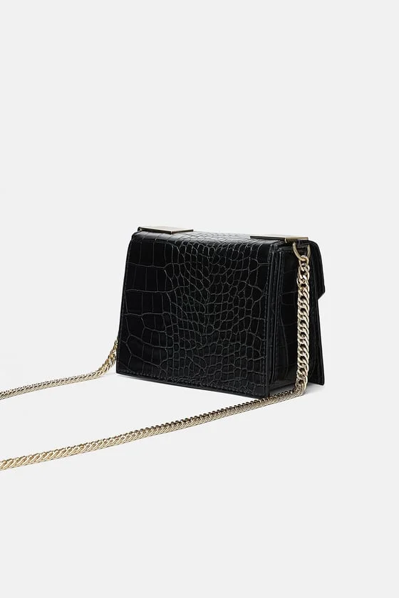 Zara Mini Belt Bag Appliqué Croc Print With Chain $_12.JPG?set_id=880000500F main image 3
