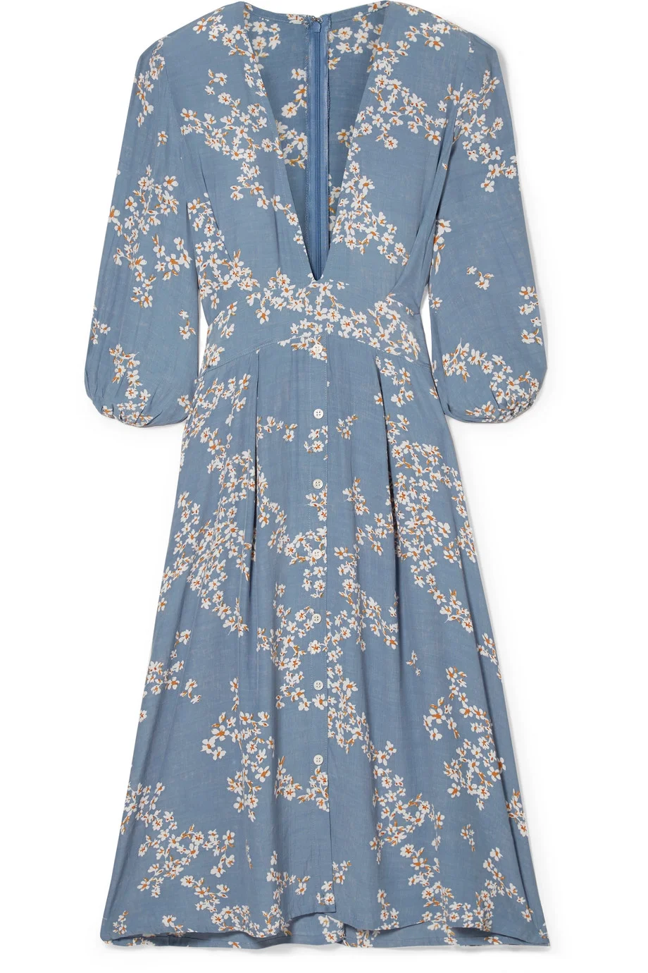 Faithfull the Brand + Chloe tie-detailed floral-print crepe midi dress Faithfull the Brand + Chloe tie-detailed floral-print crepe midi dress